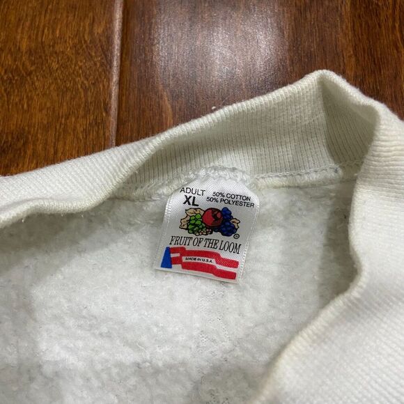 Fruit Of The Loom Vintage 1993 Nativity Scene Crewneck Sweatshirt White Mens XL - Picture 5 of 7